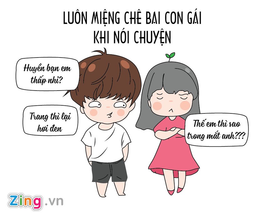 Một  chàng trai luôn miệng nhận xét, chê bai những cô gái thì bạn cũng cẩn thận nhé. Vì có thể trước mặt người khác, anh ta cũng chê bạn.